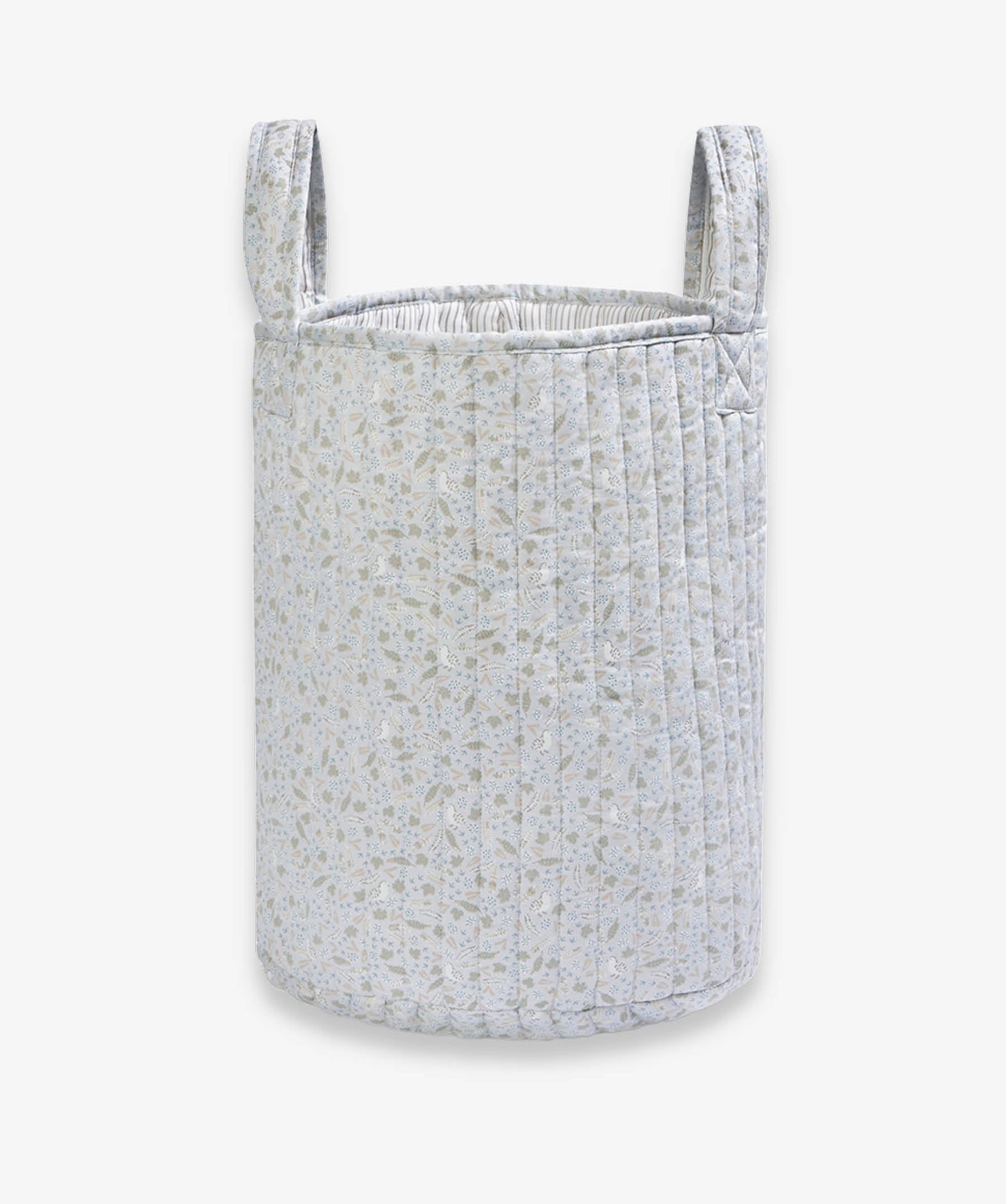 Large Quilted Storage Basket - Nature Trail / Stripe