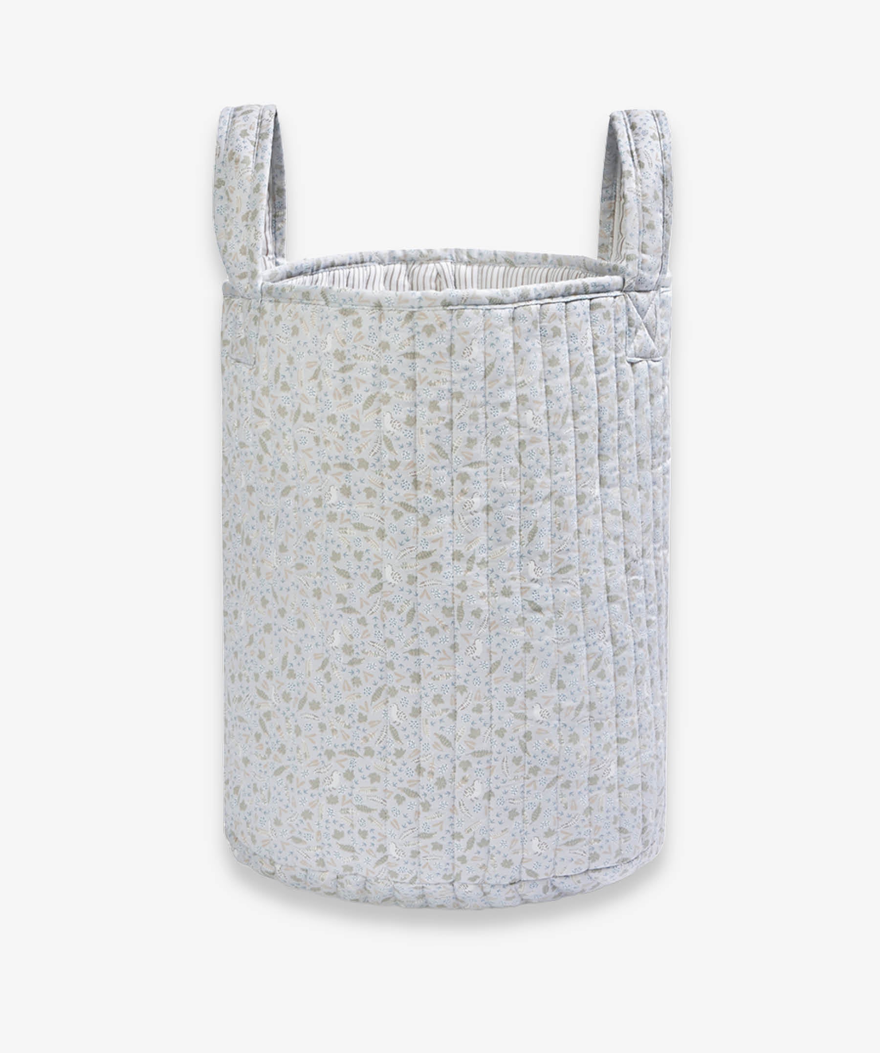 Large Quilted Storage Basket - Nature Trail / Stripe
