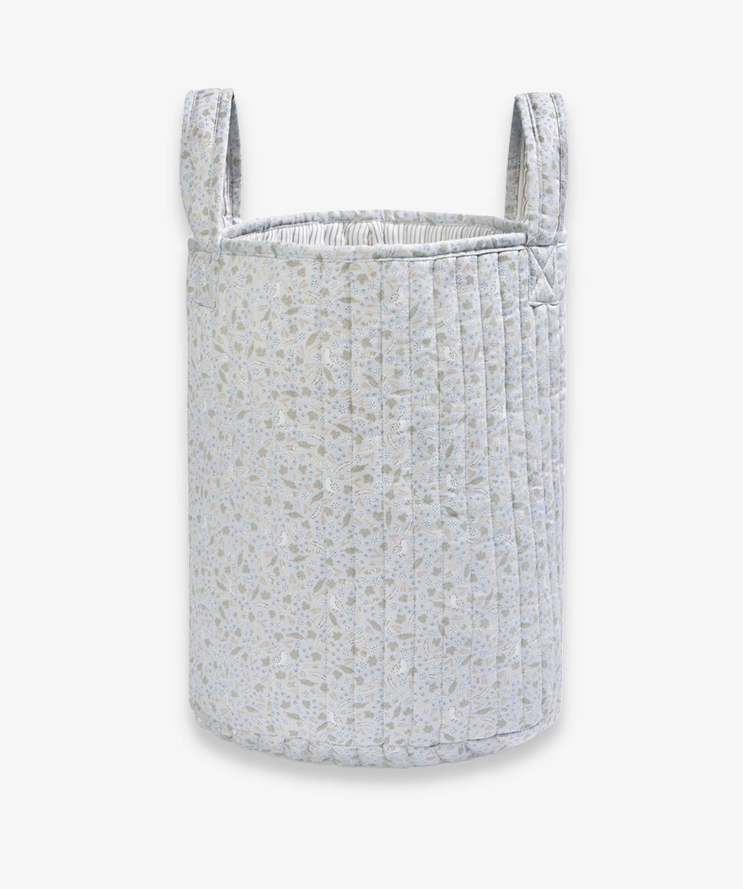 Large Quilted Storage Basket - Nature Trail / Stripe