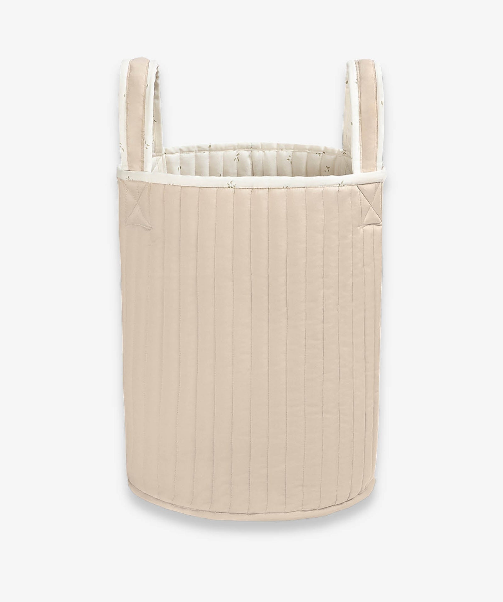 Large Quilted Storage Basket - Nettle Scatter / Birch