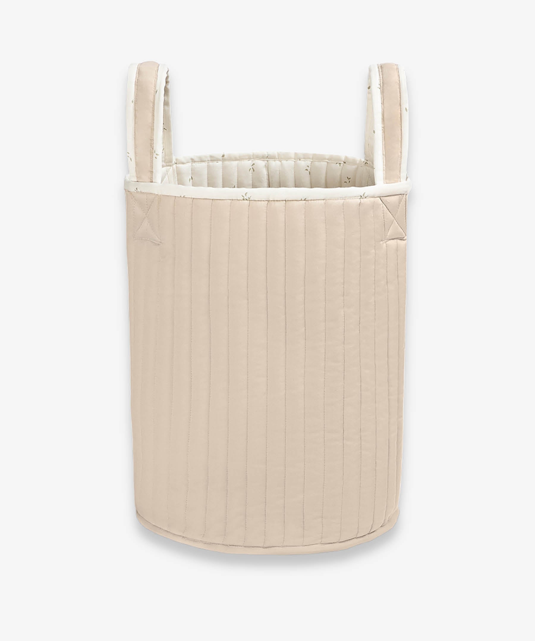 Large Quilted Storage Basket - Nettle Scatter / Birch