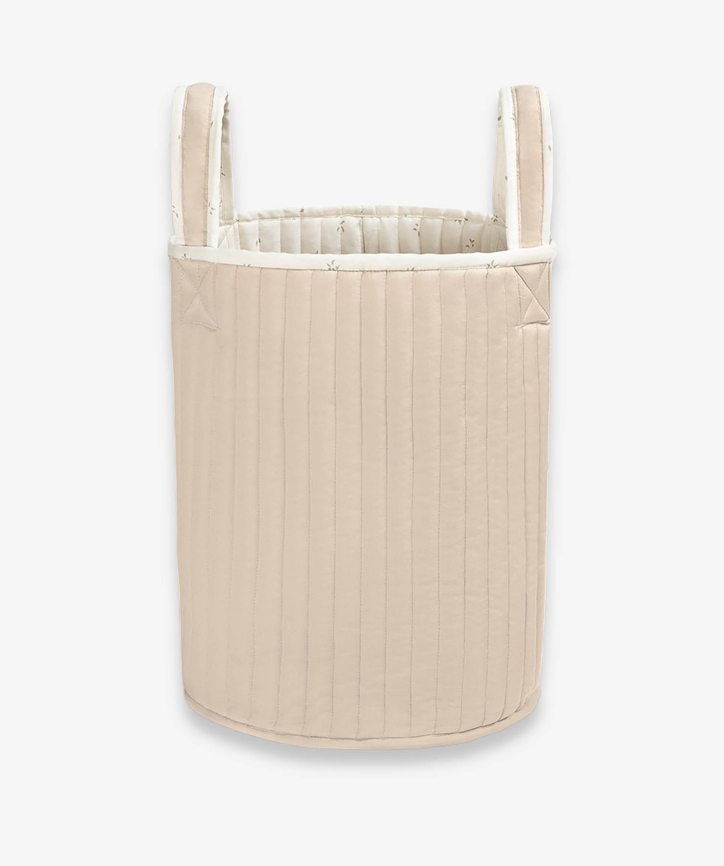 Large Quilted Storage Basket - Nettle Scatter / Birch