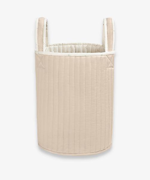 Large Quilted Storage Basket - Nettle Scatter / Birch