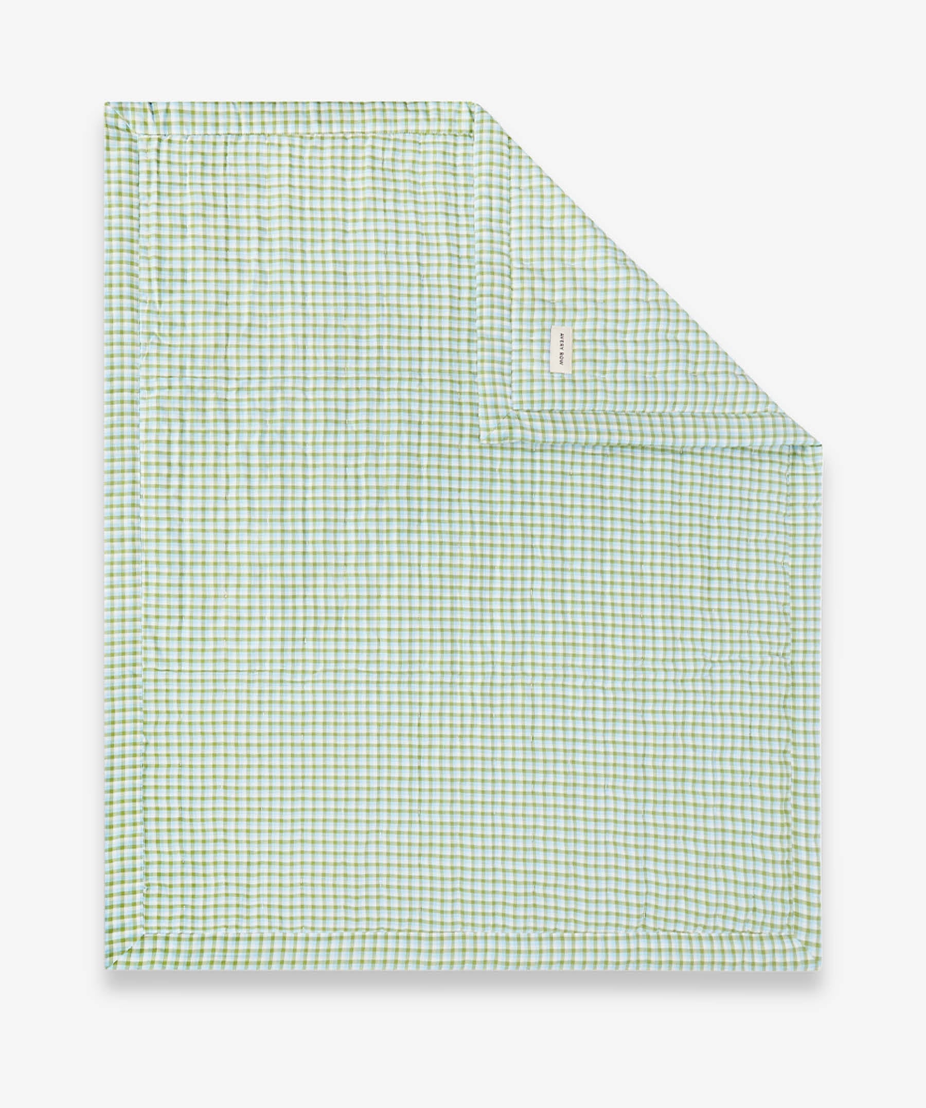 Quilted Cotbed Bedspread  - Greenhouse Gingham
