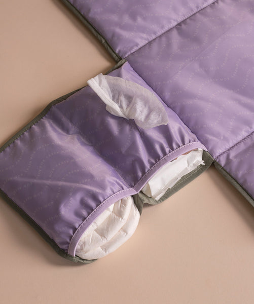 Recycled Nylon Travel Baby Changing Mat - Olive