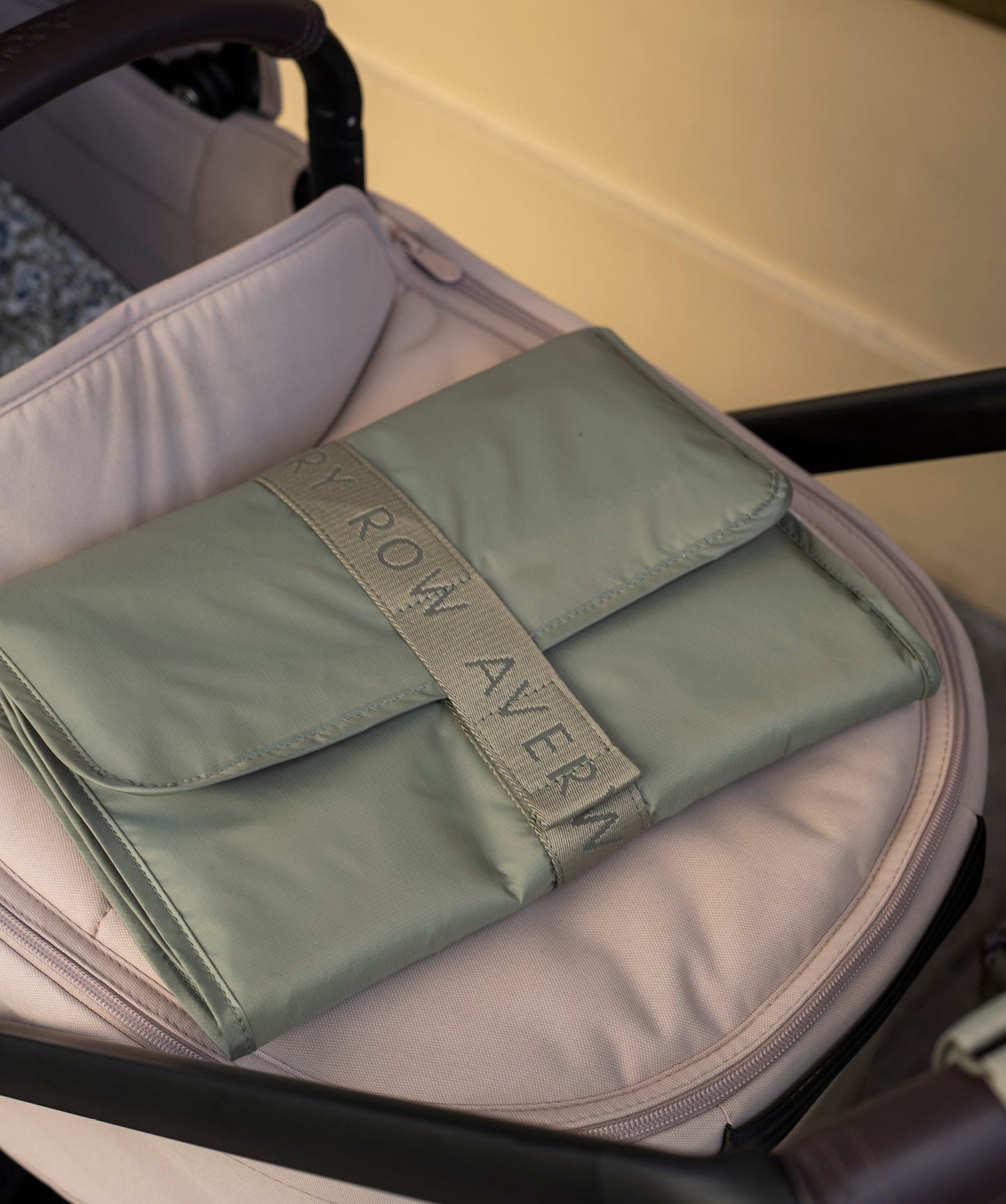 Recycled Nylon Travel Baby Changing Mat - Olive