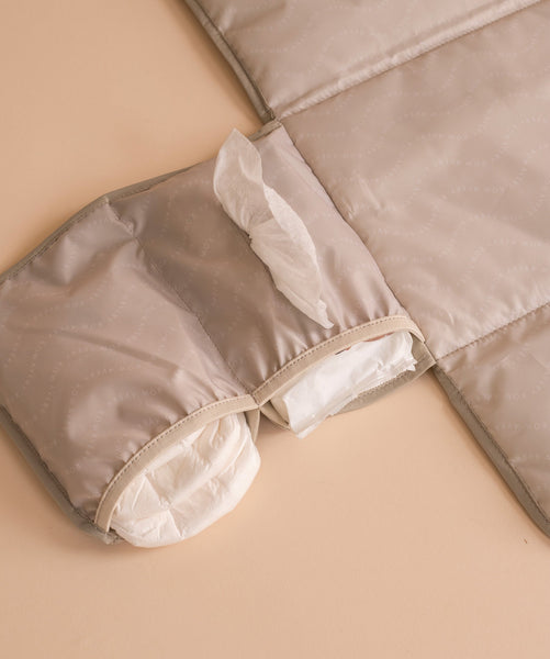 Recycled Nylon Travel Baby Changing Mat - Oyster