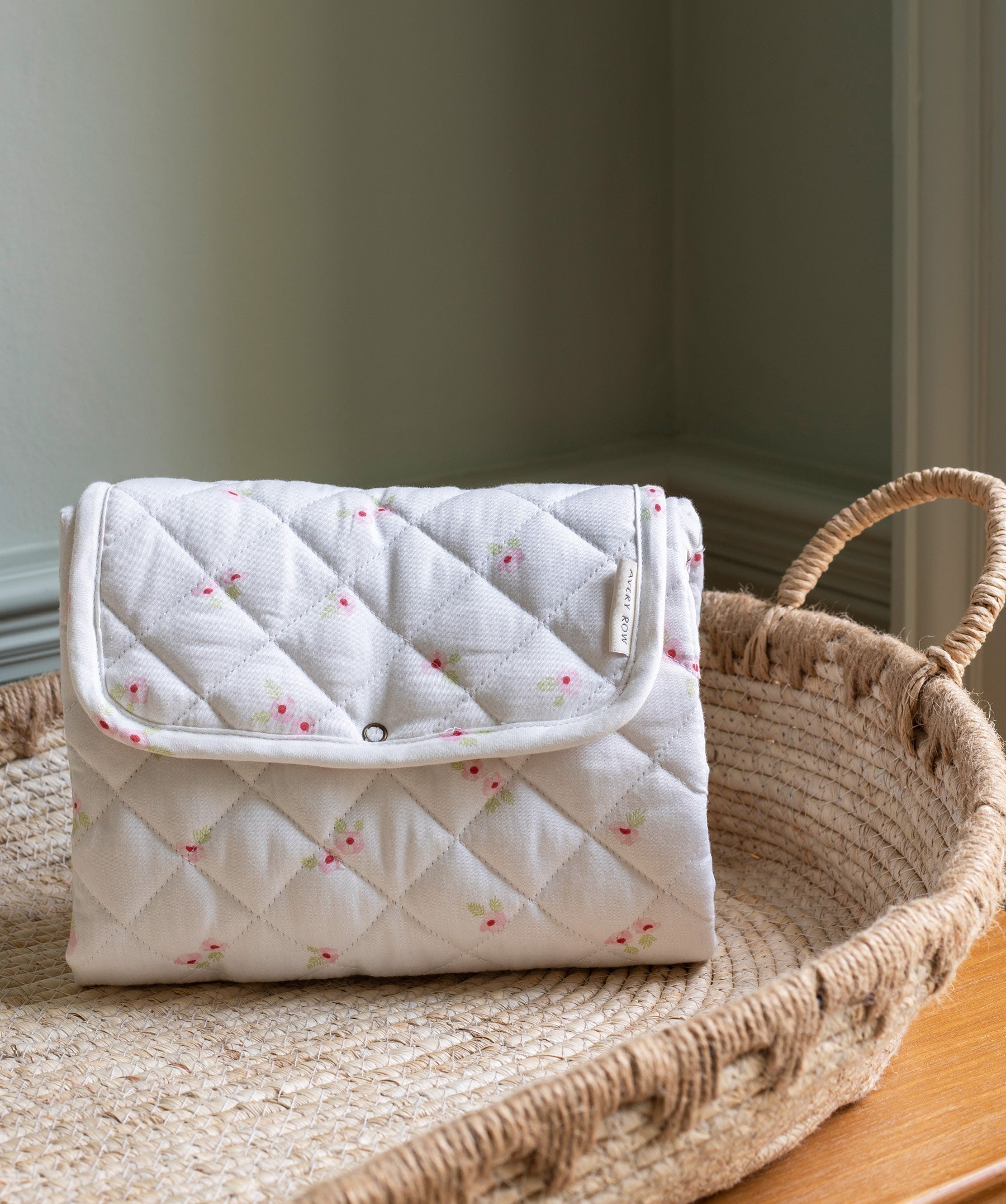 Cotton Travel Baby Changing Mat - Anemone
