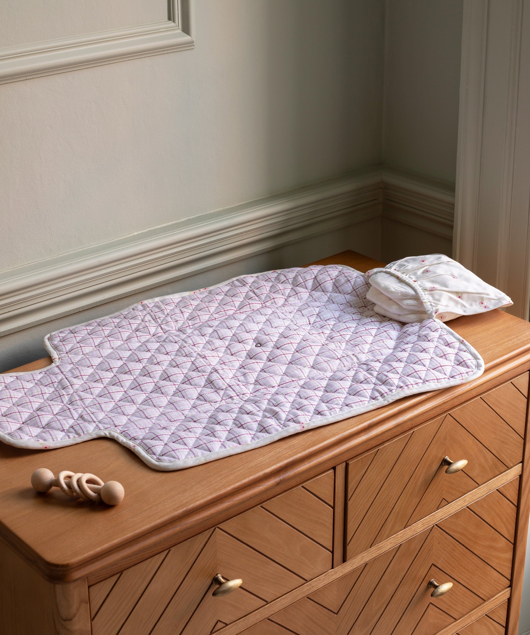 Cotton Travel Baby Changing Mat - Anemone