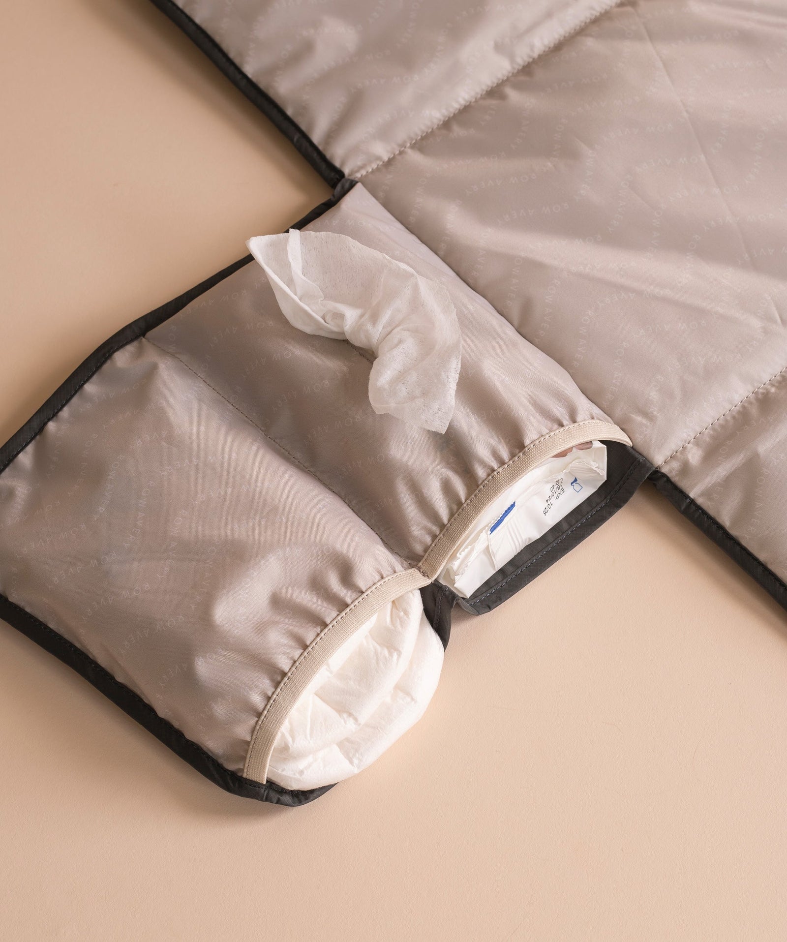 Recycled Nylon Travel Baby Changing Mat - Soft Black