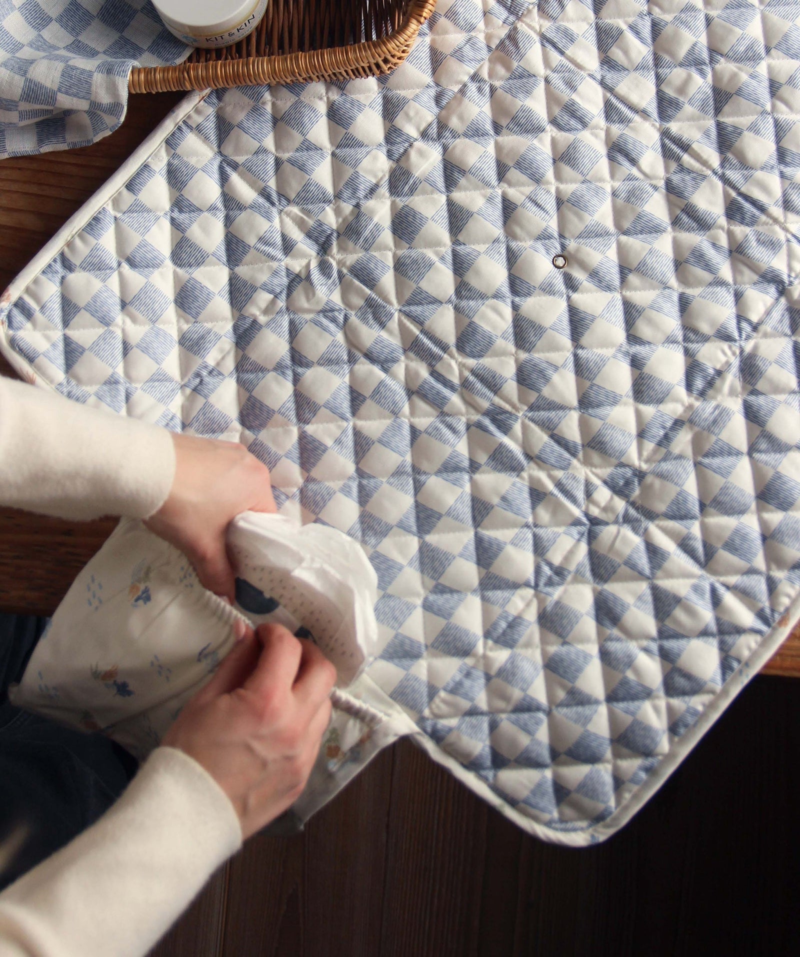 Cotton Travel Baby Changing Mat - Coastline