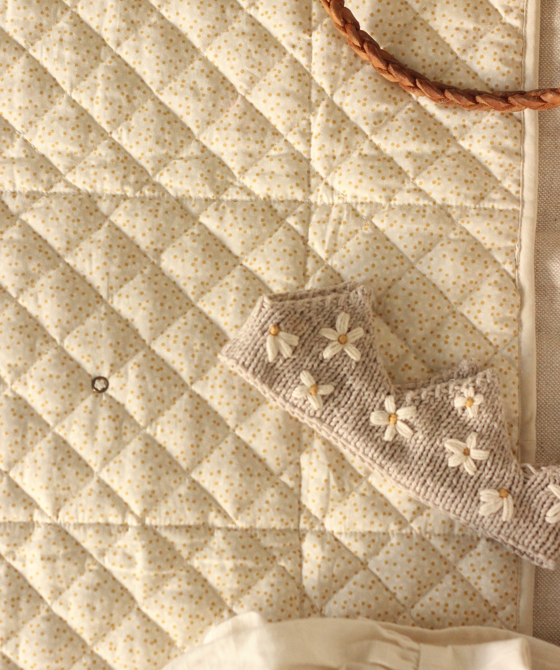Cotton Travel Baby Changing Mat - Wild Chamomile