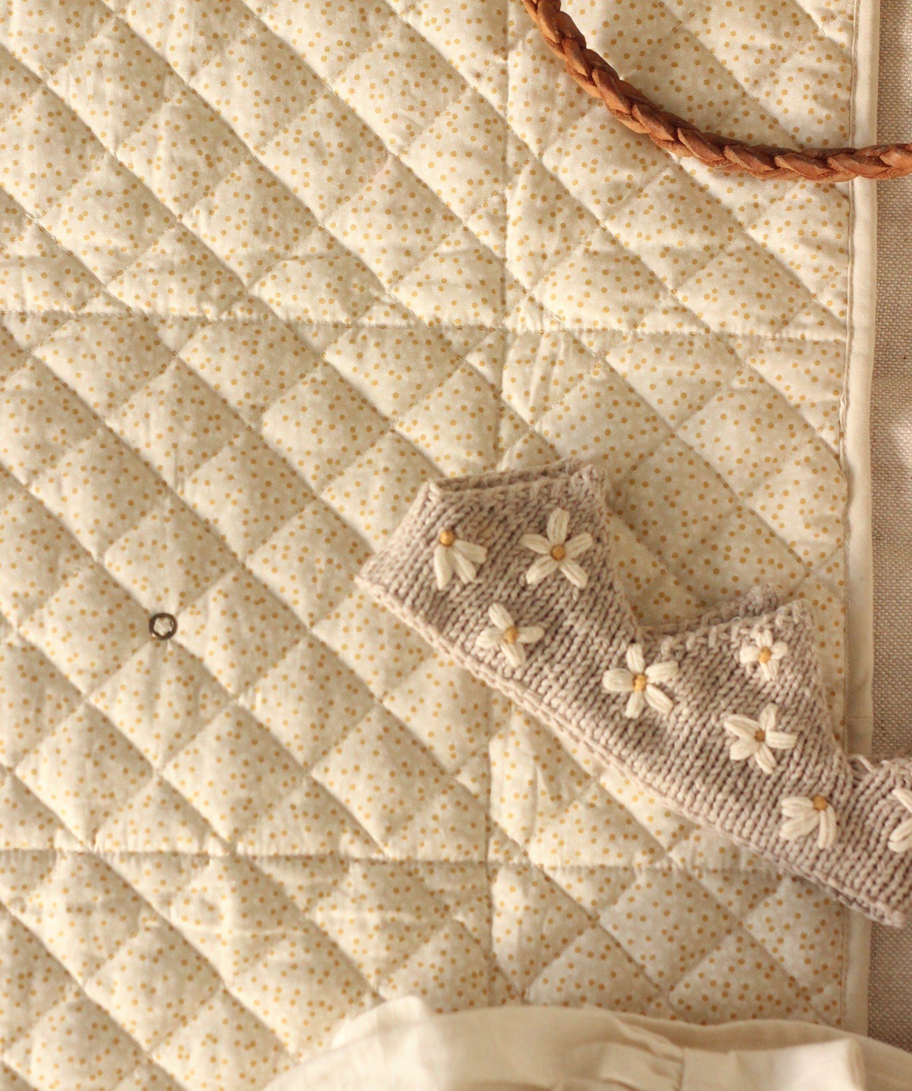 Cotton Travel Baby Changing Mat - Wild Chamomile