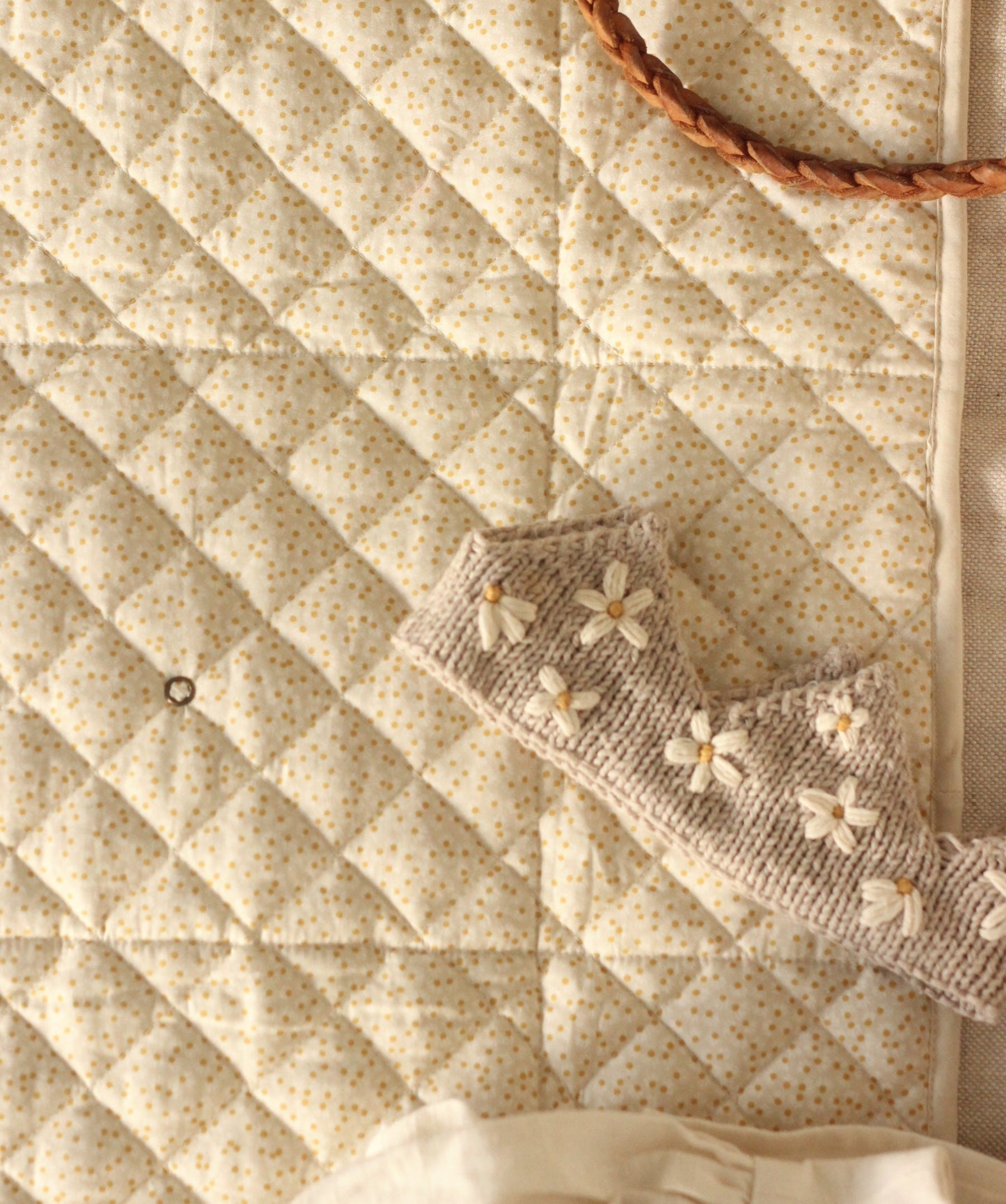 Cotton Travel Baby Changing Mat - Wild Chamomile
