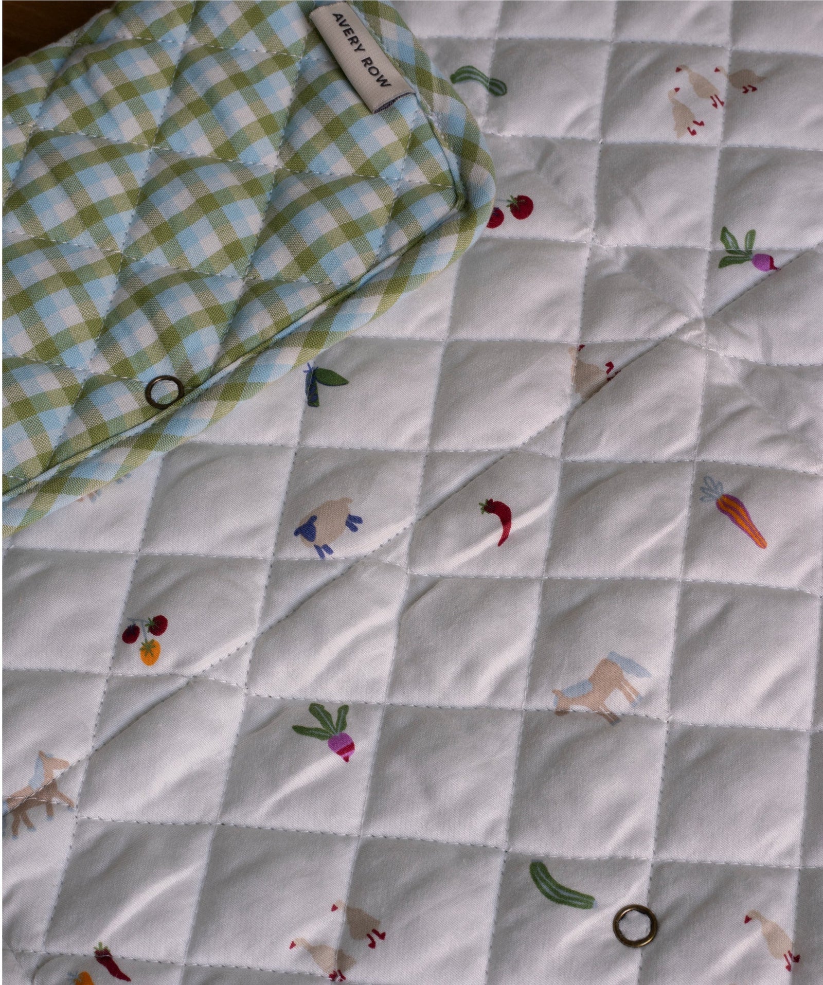 Cotton Travel Baby Changing Mat - Greenhouse Gingham