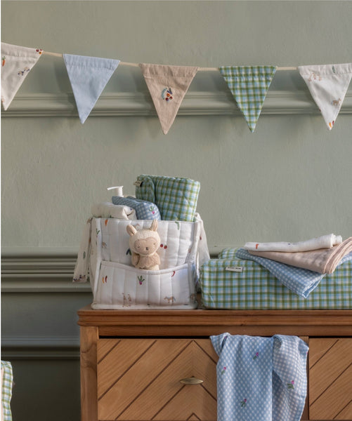 Cotton Travel Baby Changing Mat - Greenhouse Gingham