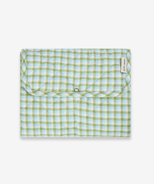 Cotton Travel Baby Changing Mat - Greenhouse Gingham