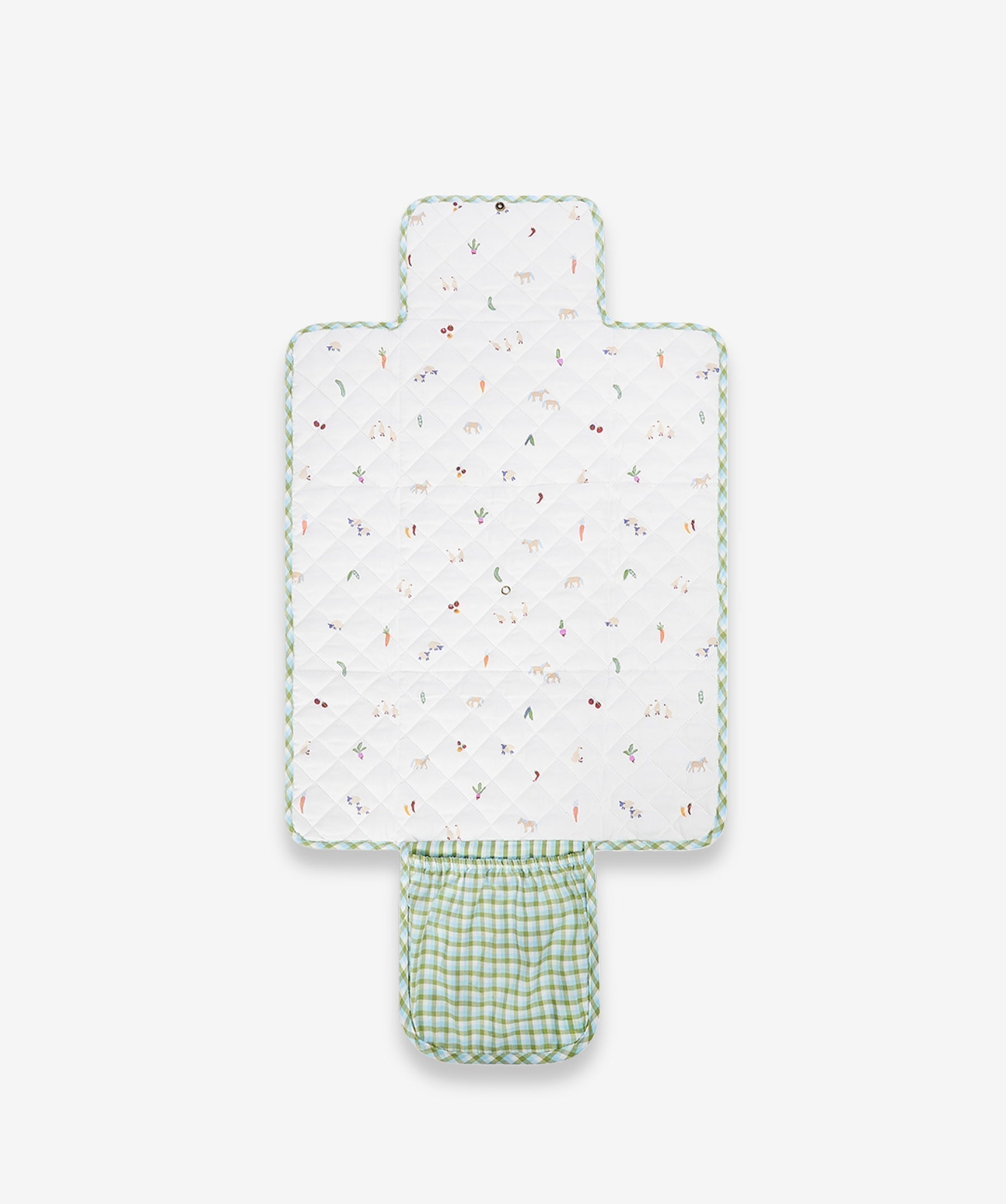 Cotton Travel Baby Changing Mat - Greenhouse Gingham