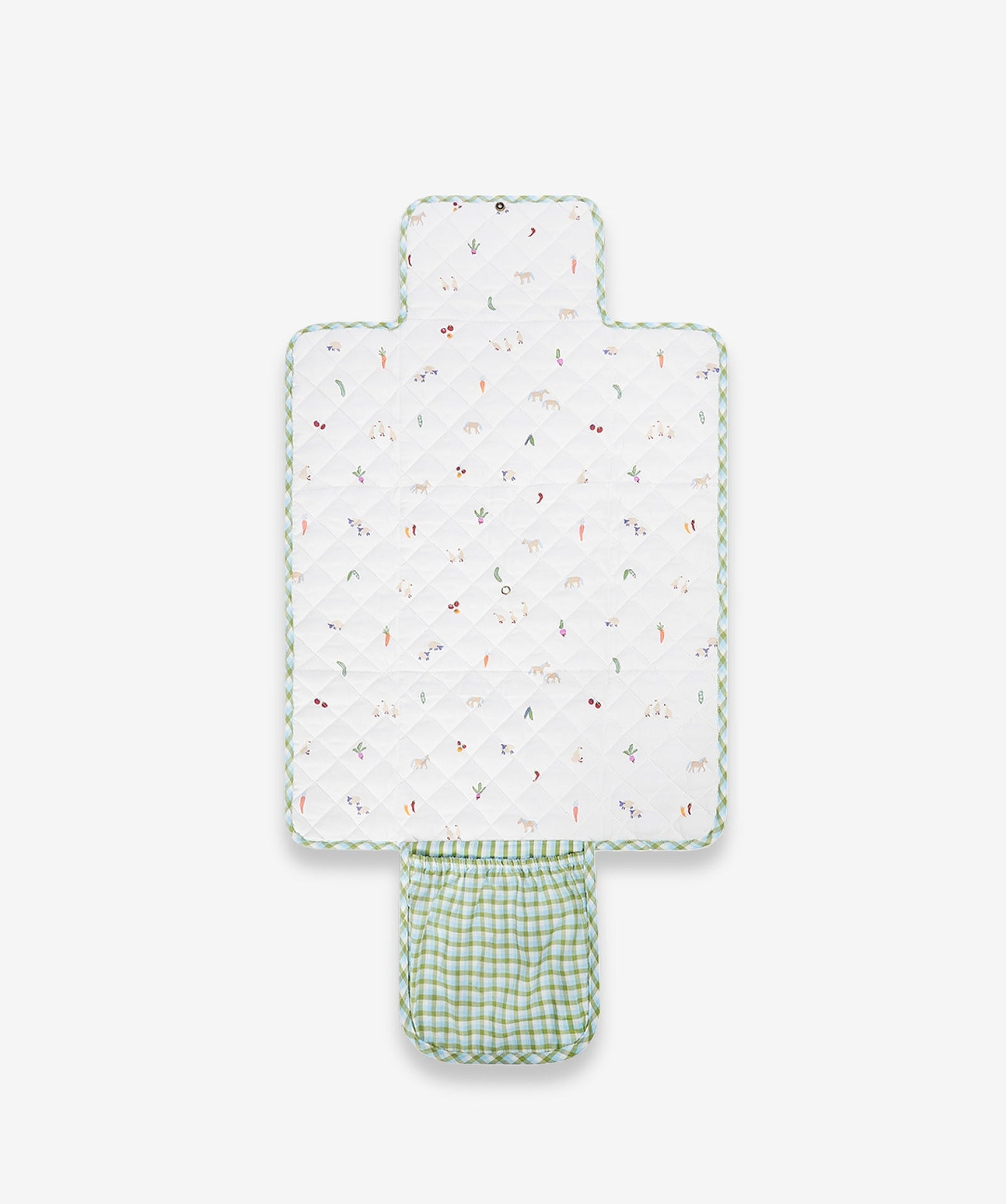 Cotton Travel Baby Changing Mat - Greenhouse Gingham