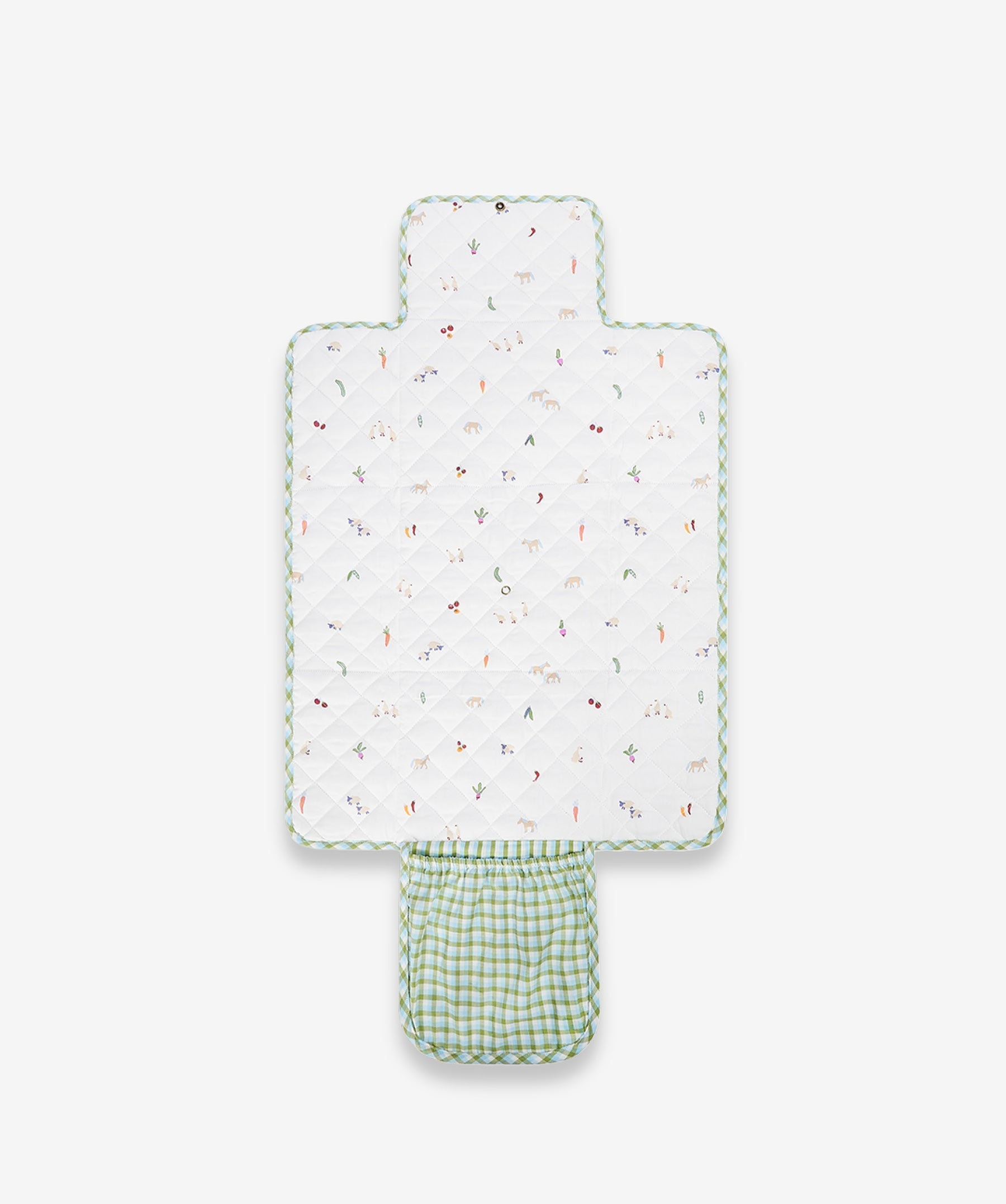 Cotton Travel Baby Changing Mat - Greenhouse Gingham