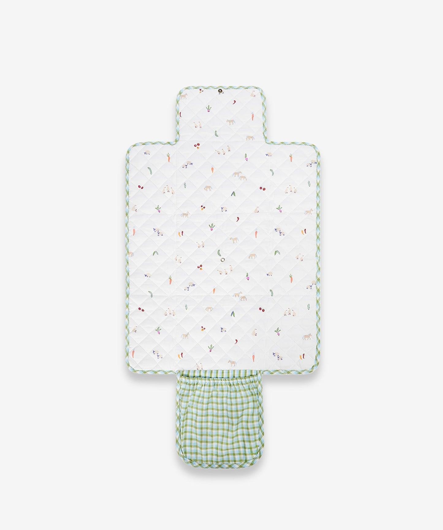 Cotton Travel Baby Changing Mat - Greenhouse Gingham