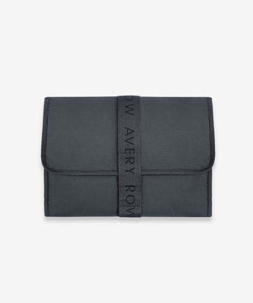 Recycled Nylon Travel Baby Changing Mat - Soft Black