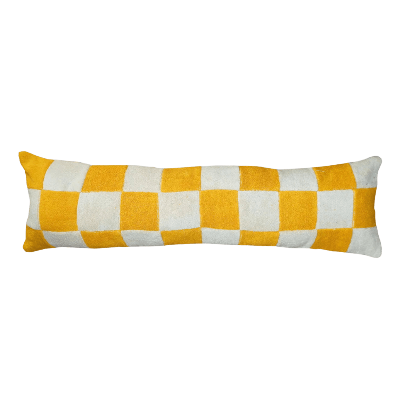 Yellow Bolster towelling cushion