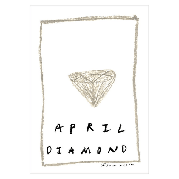 April Birthstone Art Print