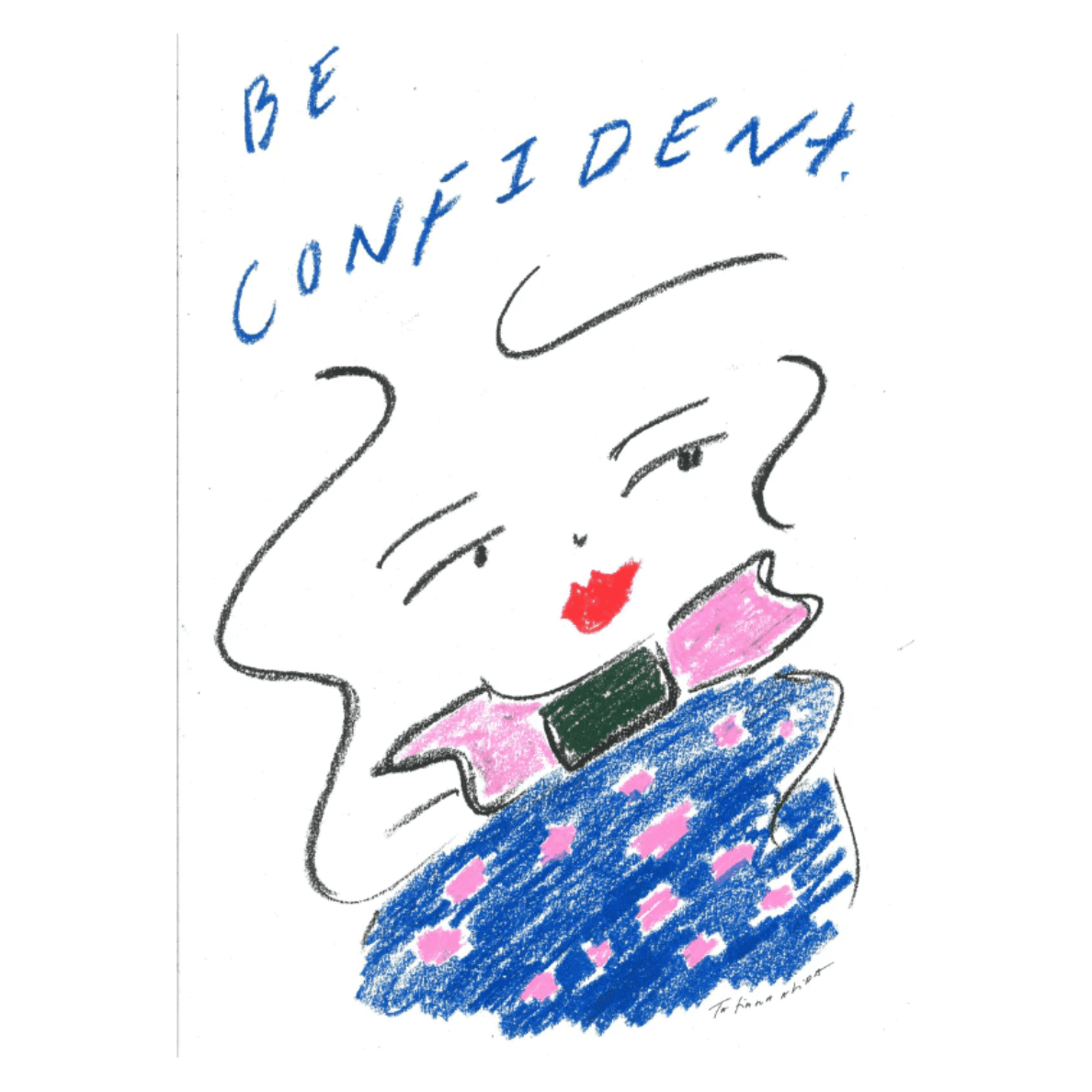 Be Confident Quote A3 Art Print