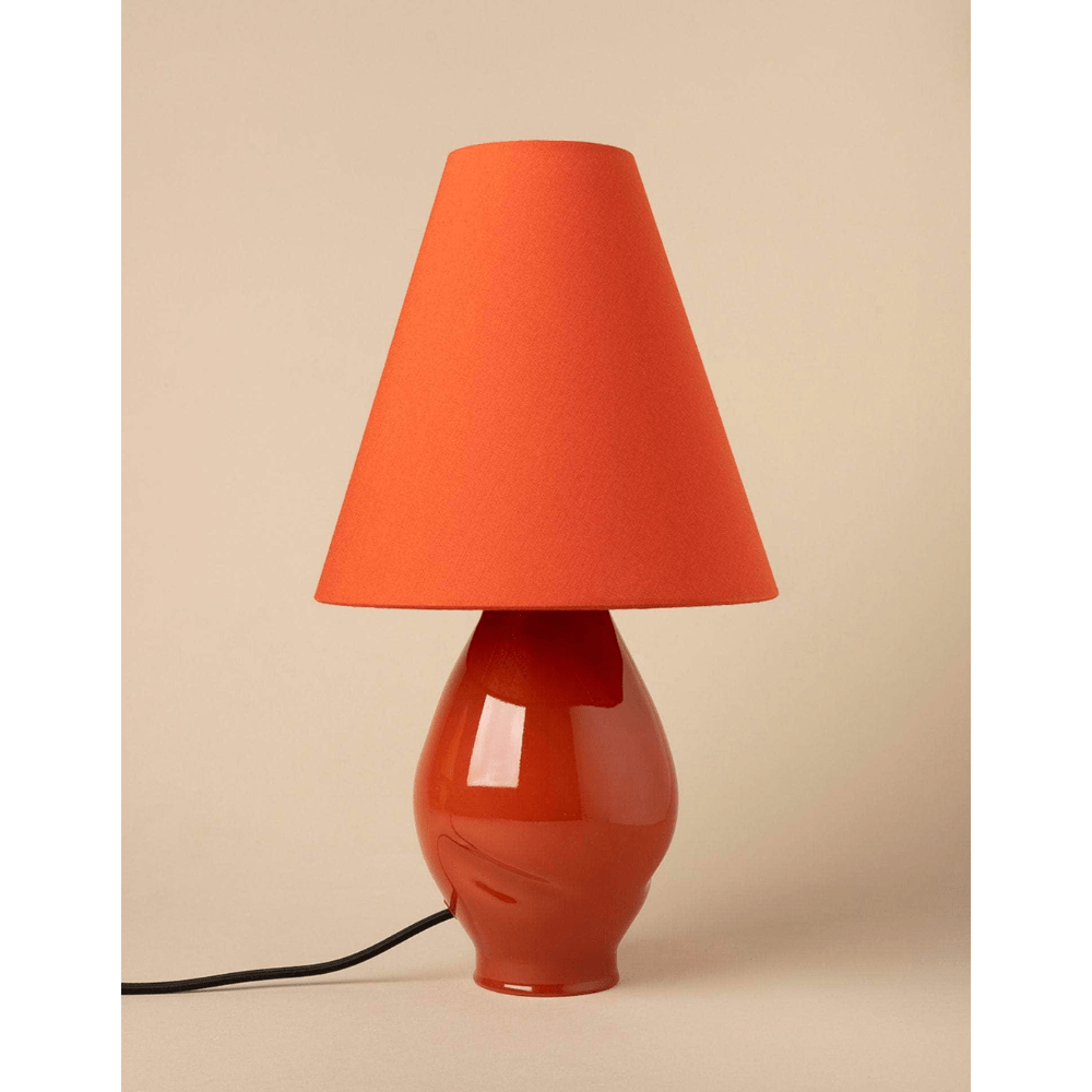 Dark Red Conical Glass Lamp II