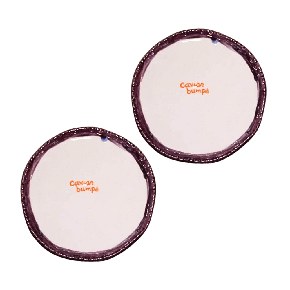 "Caviar Bumps" Tiny Plates - Set of Two