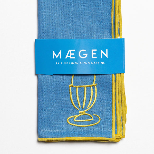 Linen Embroidered Napkins | 'A Good Egg'