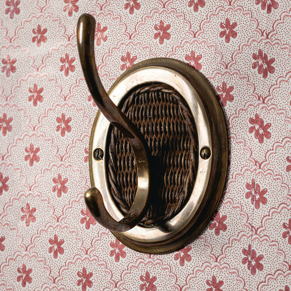 Eliza Rattan single hook, aged brass lifestyle side