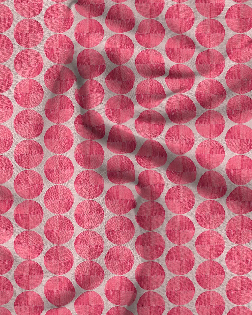 Elysia Designer Linen Fabric - Fuchsia