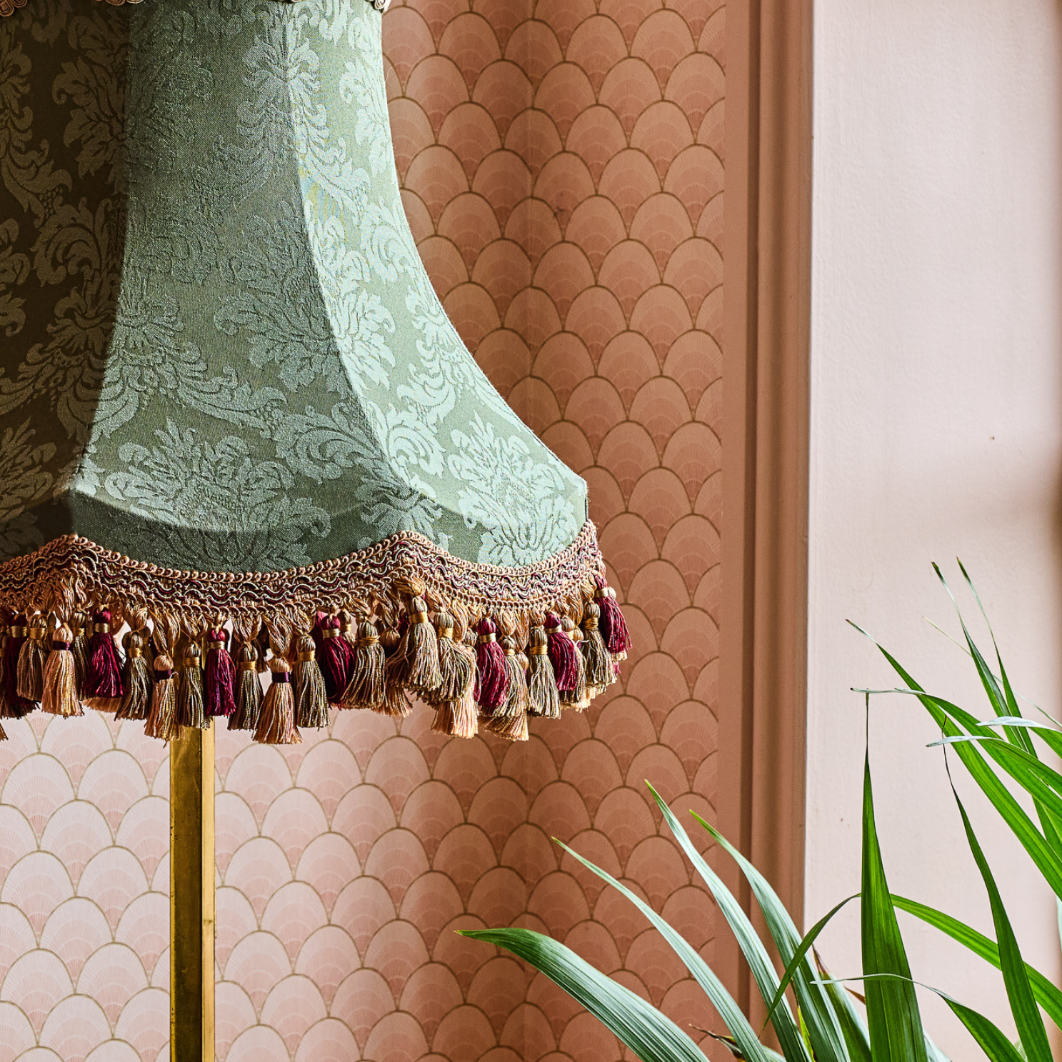 The Emerald Damask Lampshade
