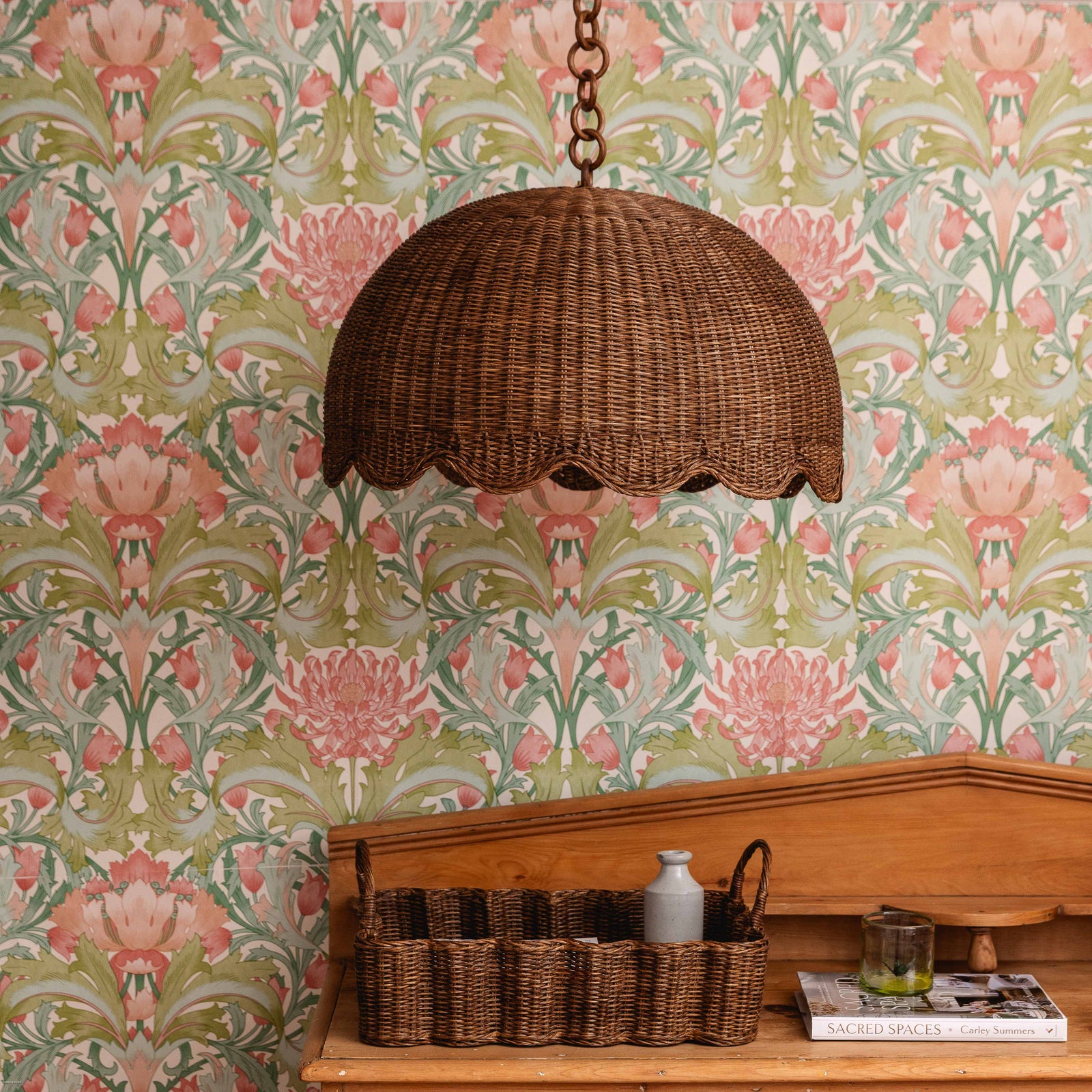Etta Rattan Pendant Shade, Large Oak