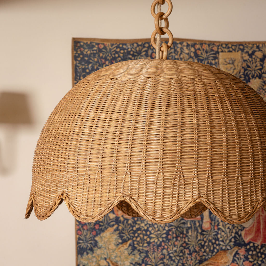 Etta Rattan Pendant Shade, Large Oak