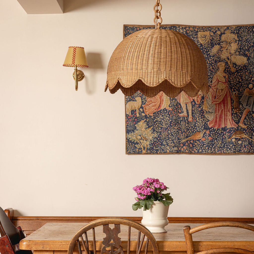 Etta Rattan Pendant Shade, Large Oak