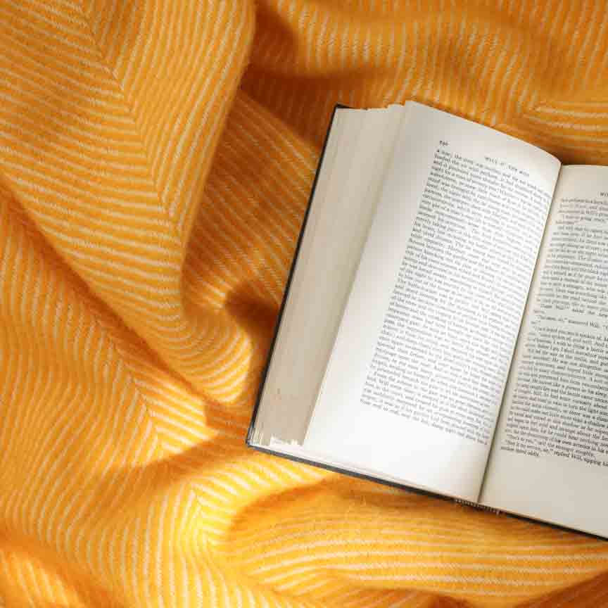 Evening Tales - Pure New Wool Blanket - Somerset Dusk