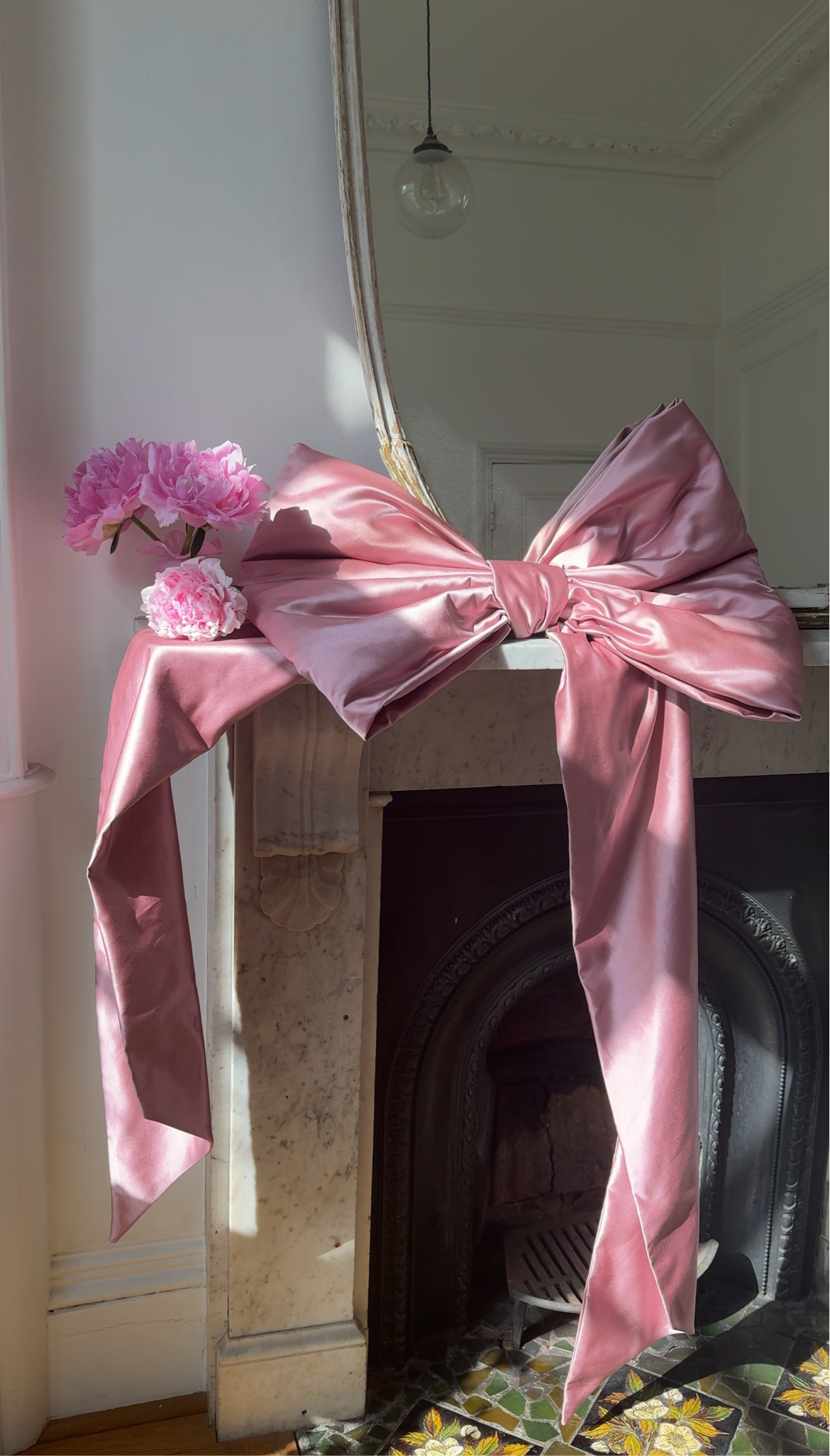 Extra-Large Pink Satin Bow Angela Mugnai