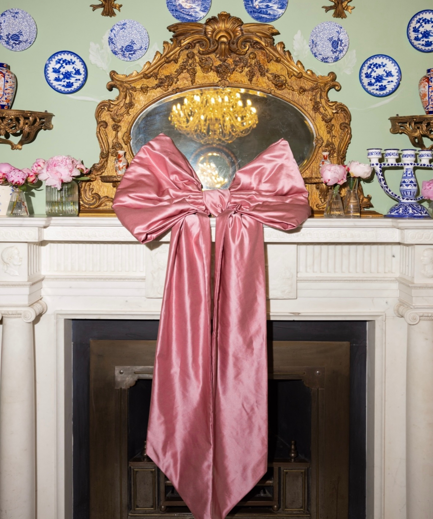 Extra-Large Pink Satin Bow Angela Mugnai
