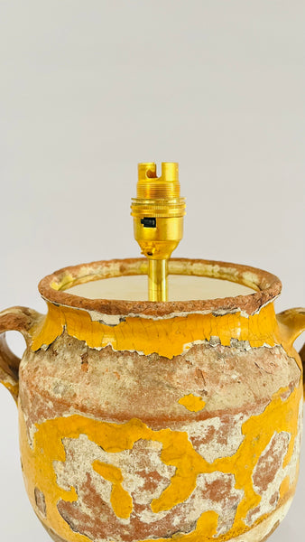 Antique French Confit Jar Lamp