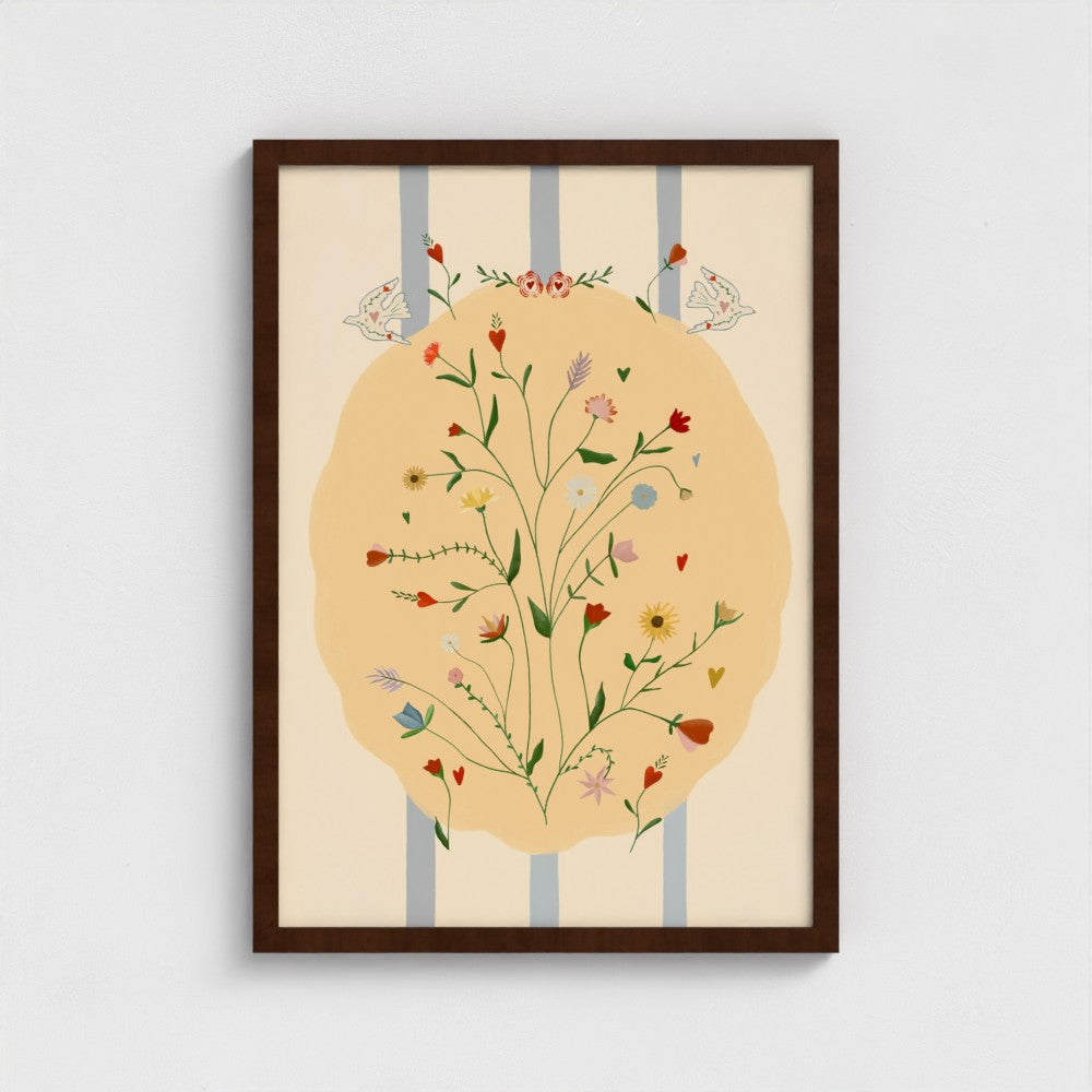 Folk Vines Art Print