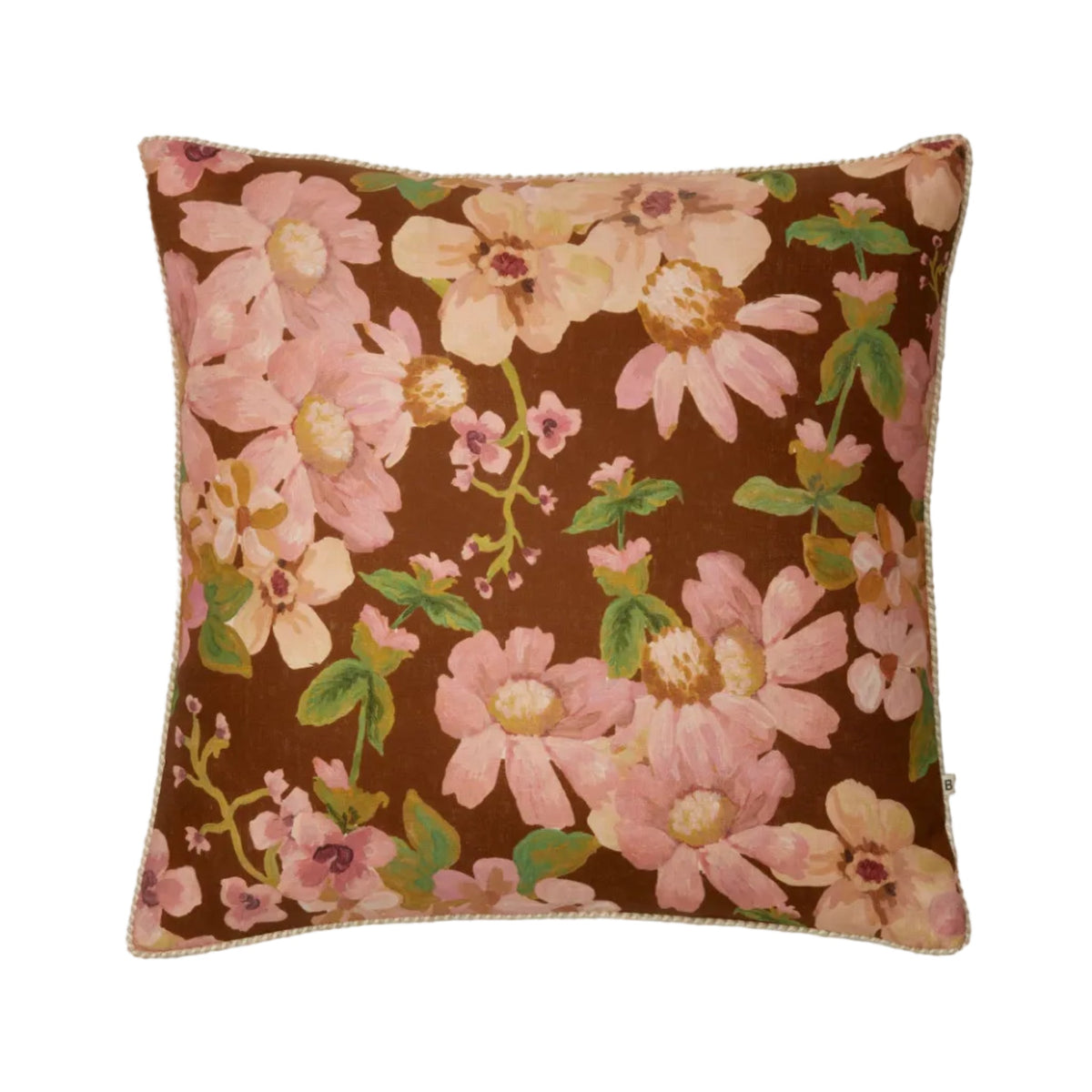 Prairie Cocoa Linen Cushion