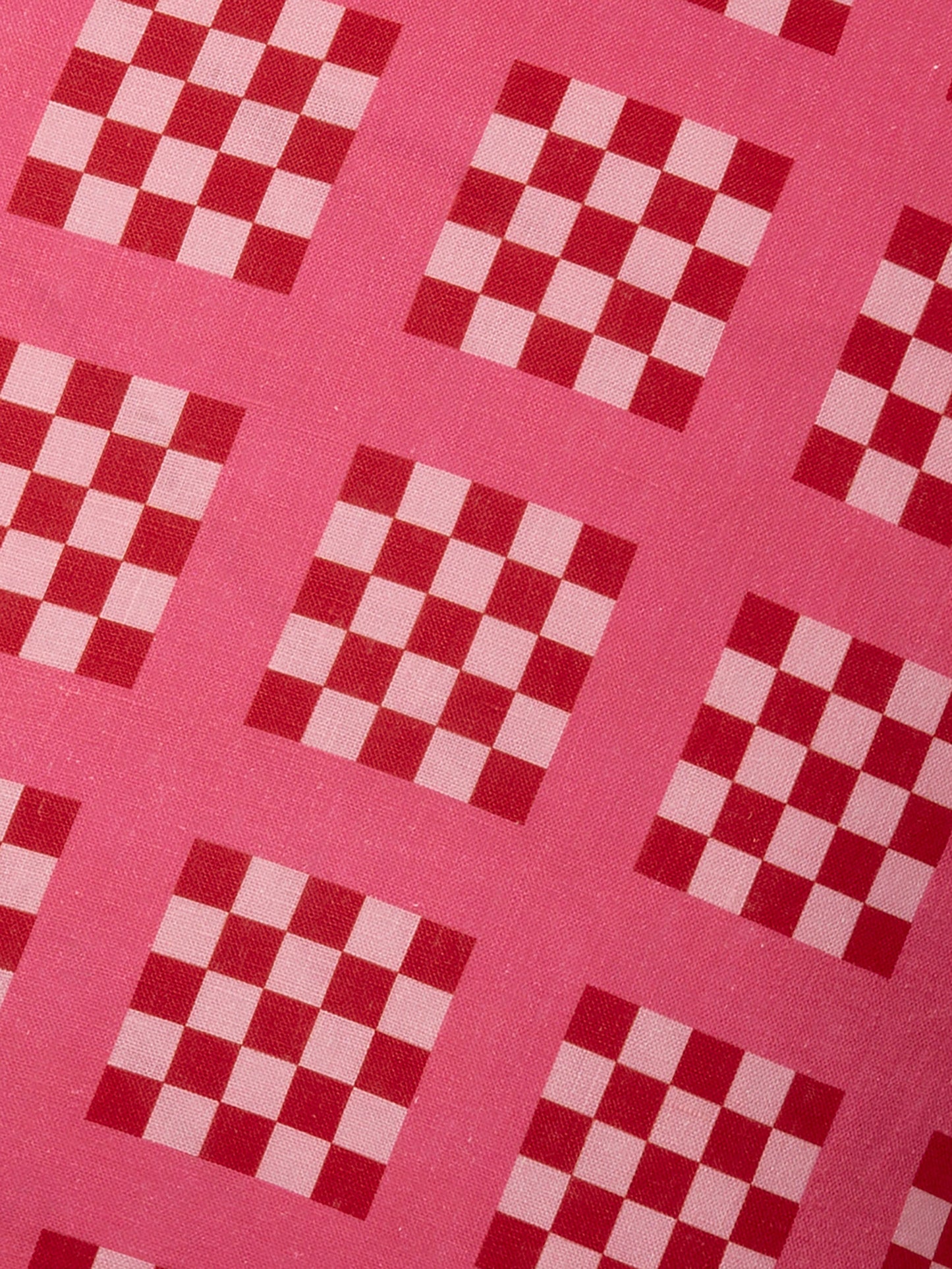 Lattice Pink Linen Cushion