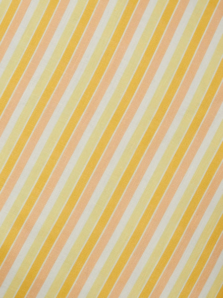 Garden Stripe Yellow Linen Cushion
