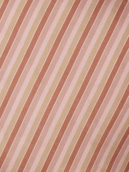 Garden Stripe Pink Linen Cushion