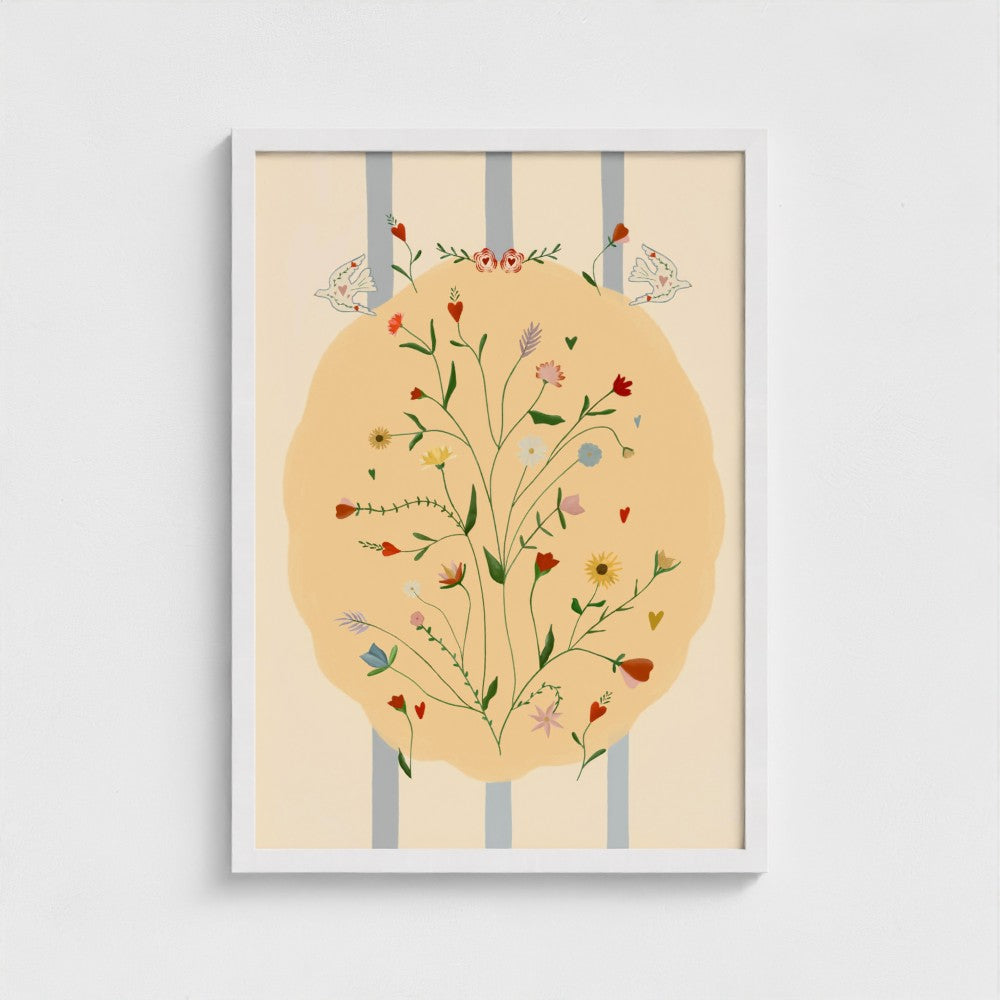 Folk Vines Art Print
