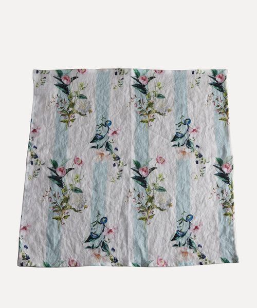 Flora Stripe Linen Napkin