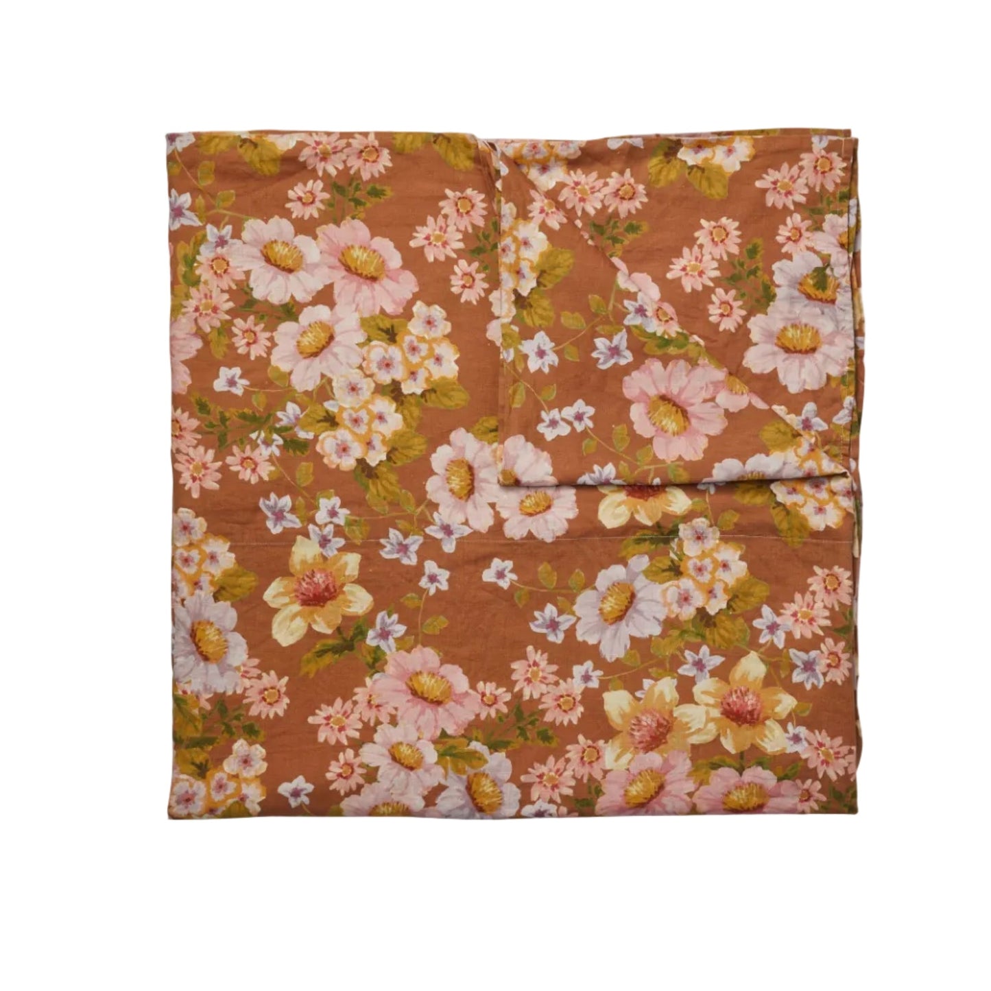 Buttercup Rust Linen Flat Sheet